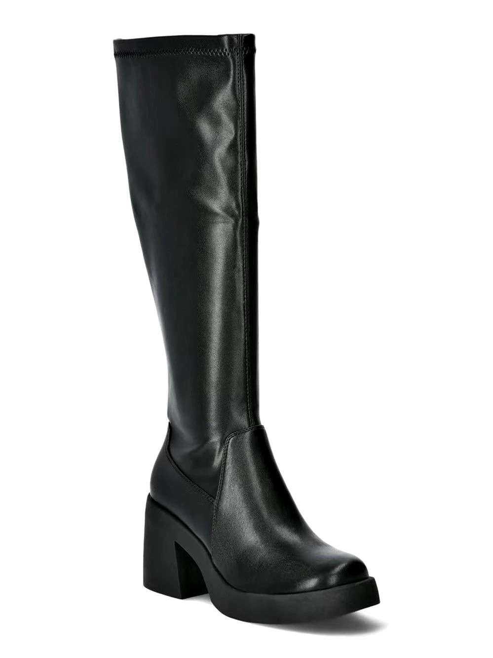 Madden NYC Black Knee-High Block Heel Boots Like New